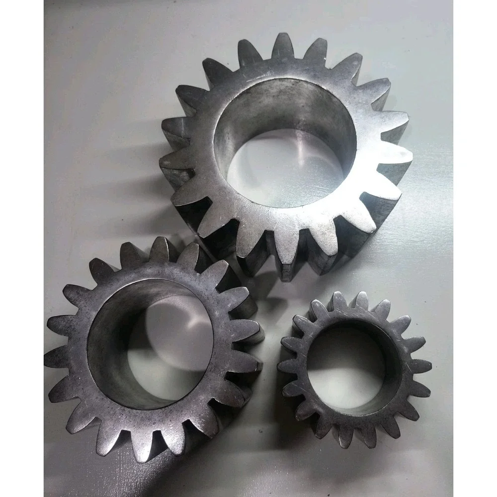 Set of 3 Faux Metal Industrial Gears - Steampunk Cog Props Room Decor